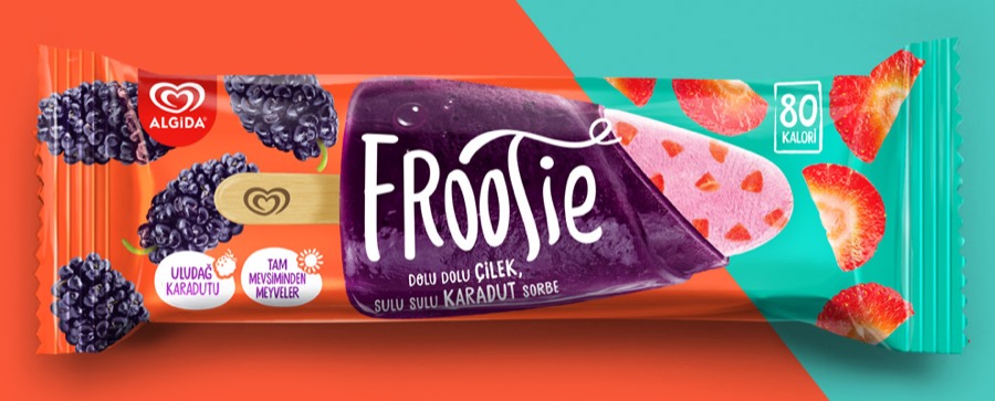 Algida Frootie packaging design by Orhan Irmak Tasarım for Unilever